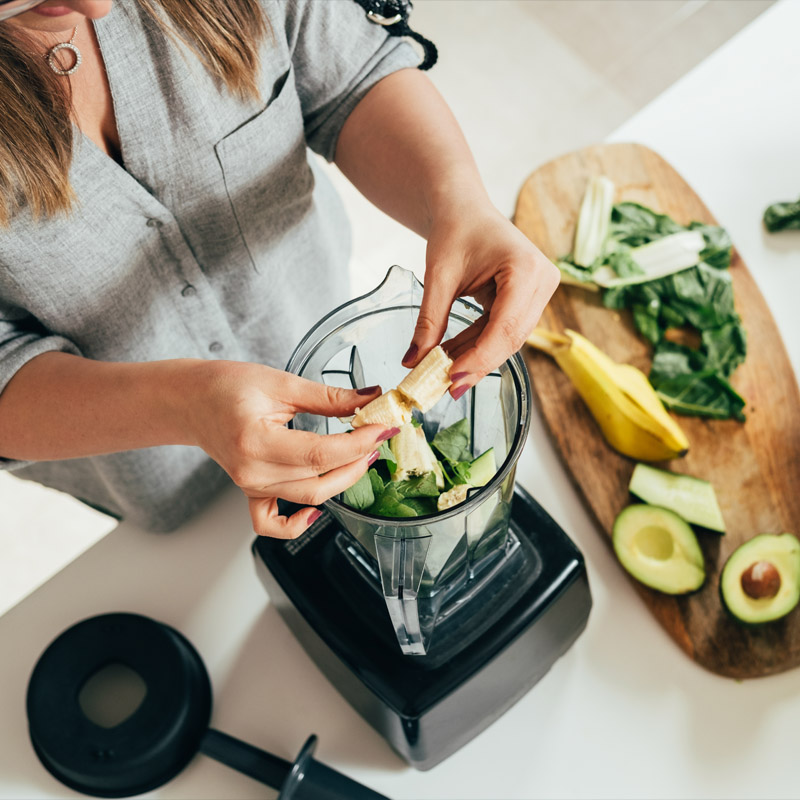 Gezonde voeding: smoothie met kwark en fruit