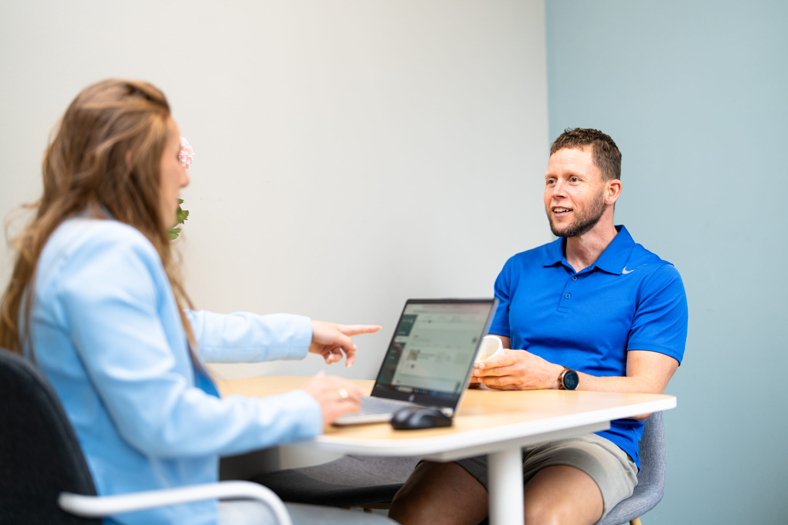 Dietist jackie aan het werk